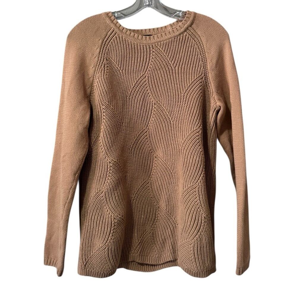 Talbots Women Size Medium Striped Long Sleeve Crewneck Pullover Sweater‎ Knit